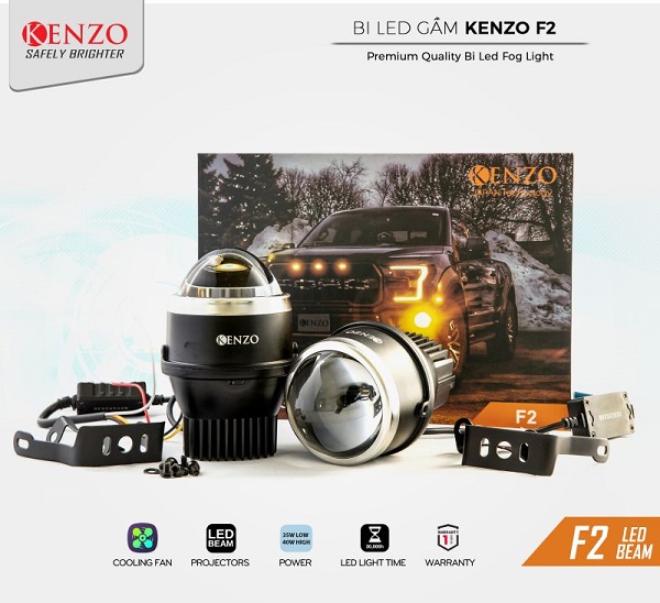 Cặp bi LED gầm KENZO F2 4 Những ưu điểm của Bi led gầm Kenzo F2
