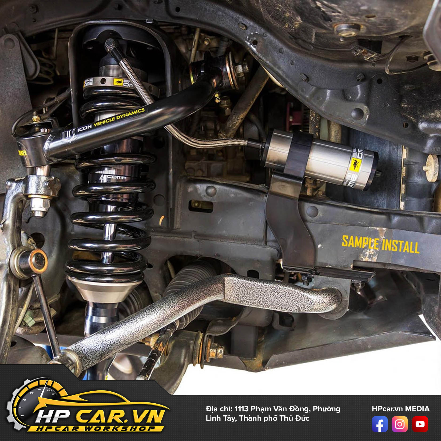 Phuộc BP-51 sau khi lắp đặt trên Toyota Hilux