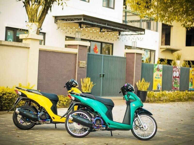 mẫu vision độ kiểng nhẹ bánh căm