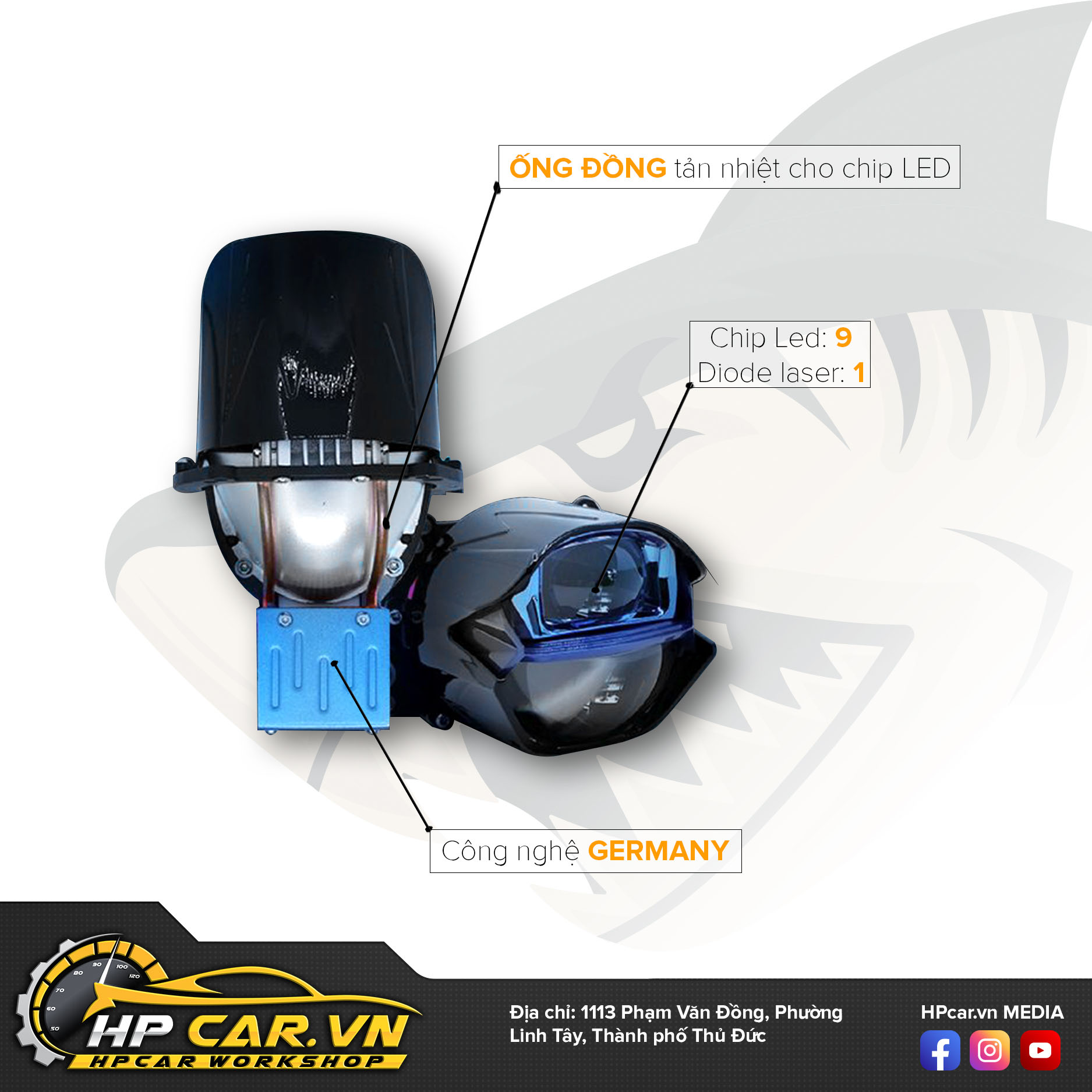 Bi Laser Aozoom Megalodon Light 11 Bi Laser Aozoom Megalodon Light với thiết kế tinh tế