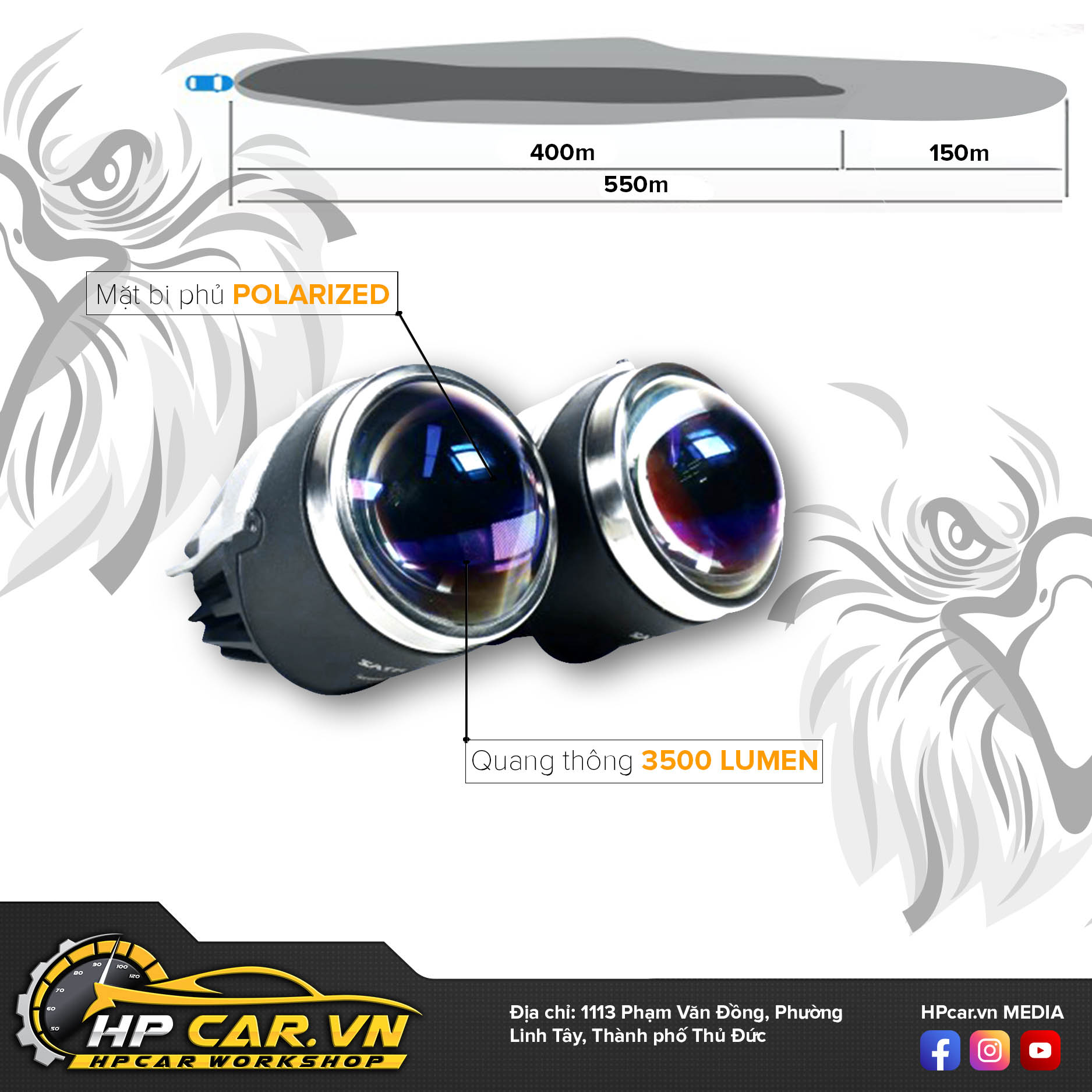 Bi Led Aozoom Eagle Fog Light 11 ưu điểm Bi Led Aozoom Eagle Fog Light