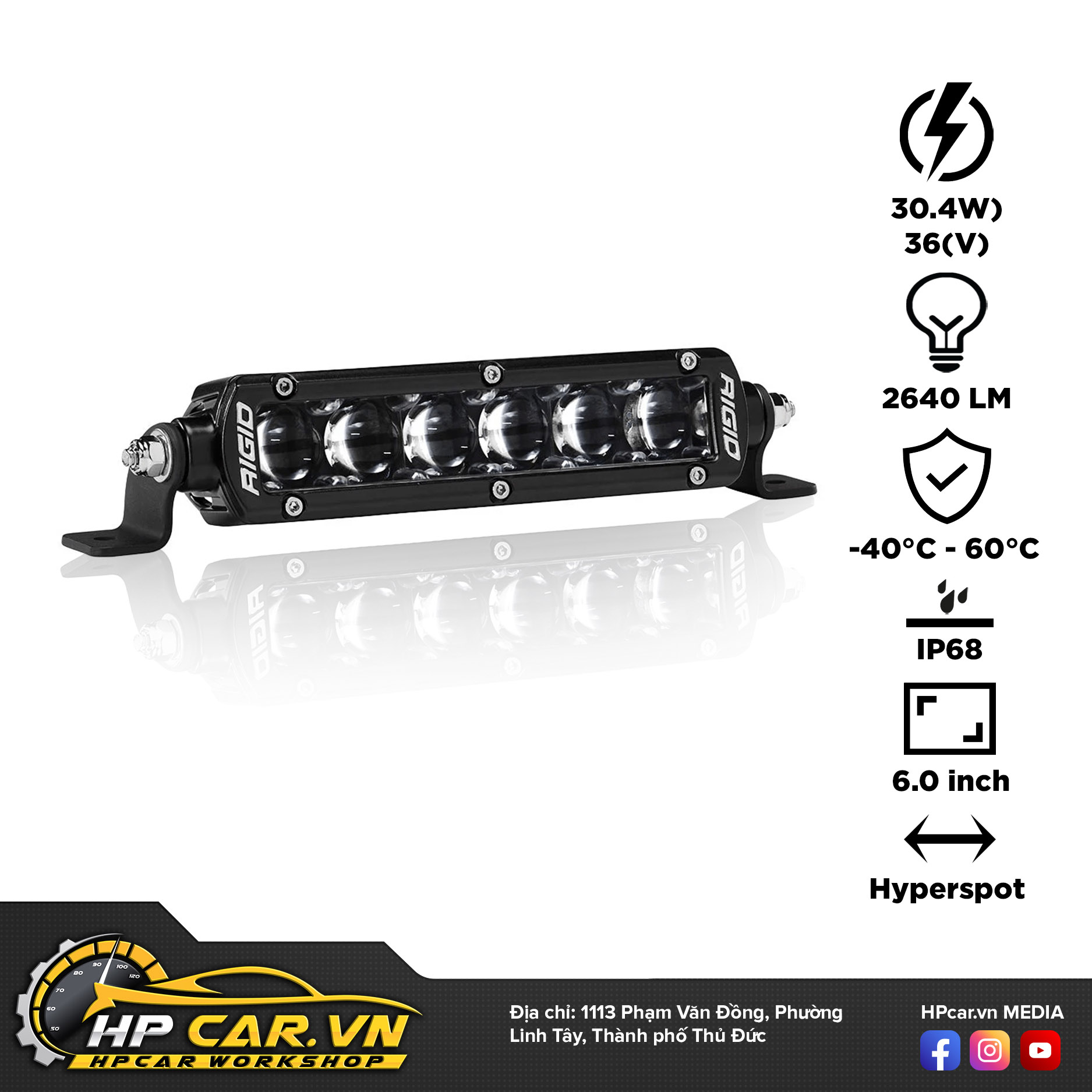 Đèn Led bar Rigid SR-Series Pro dành cho bán tải