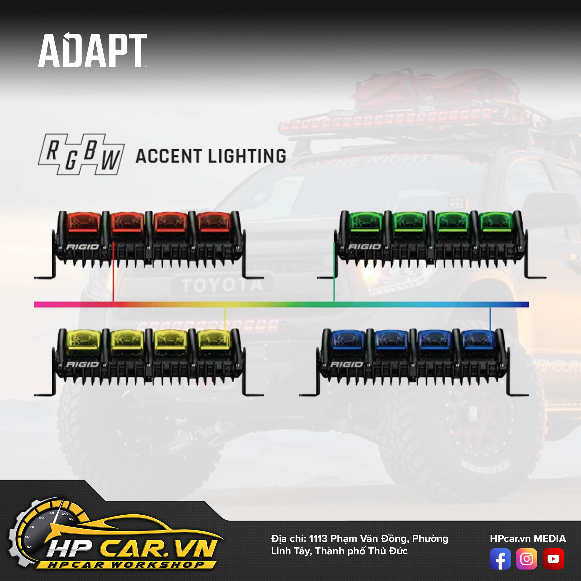 đặc điểm của Đèn Led bar Rigid Adapt