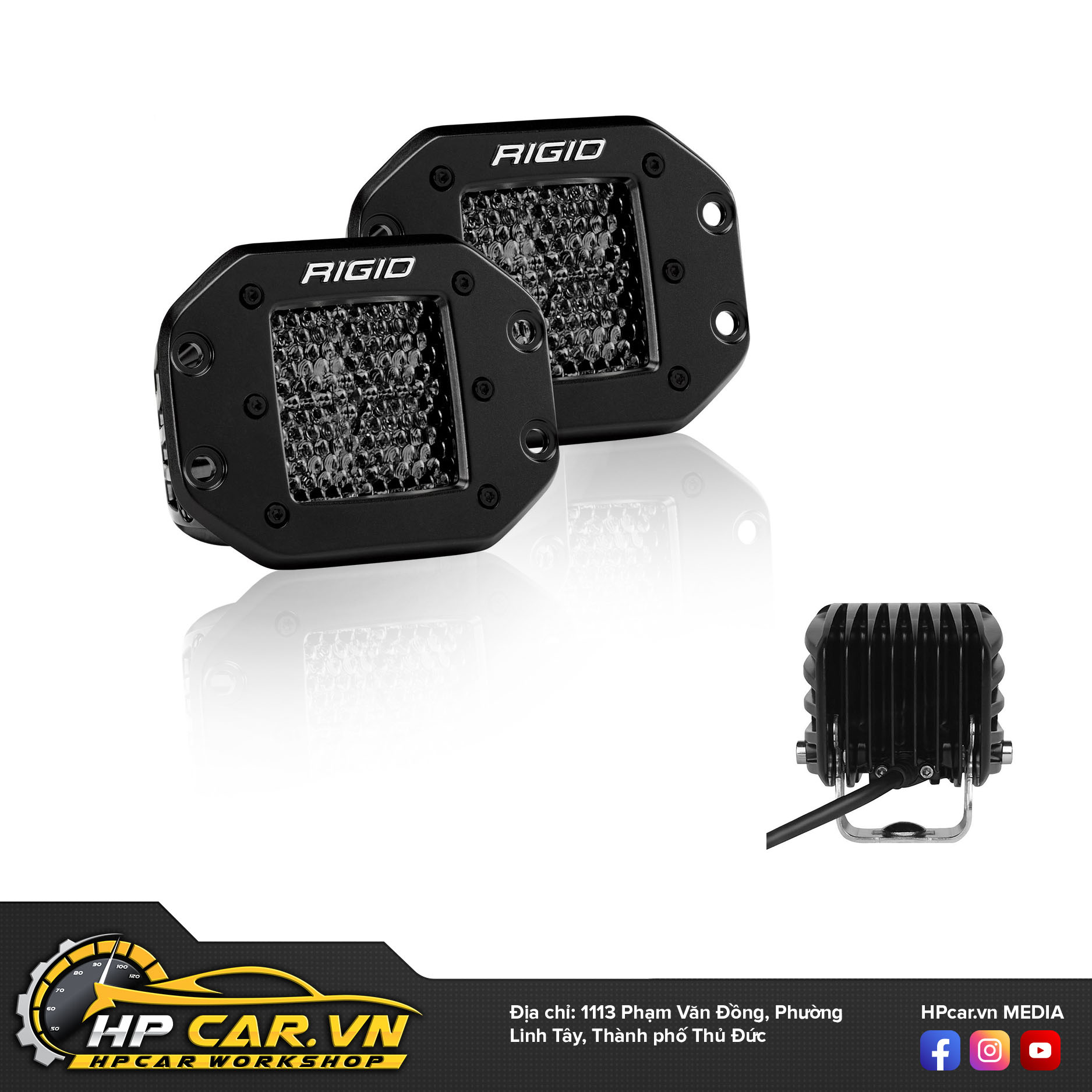 Đèn Led bar Rigid D-Series Pro màu đen