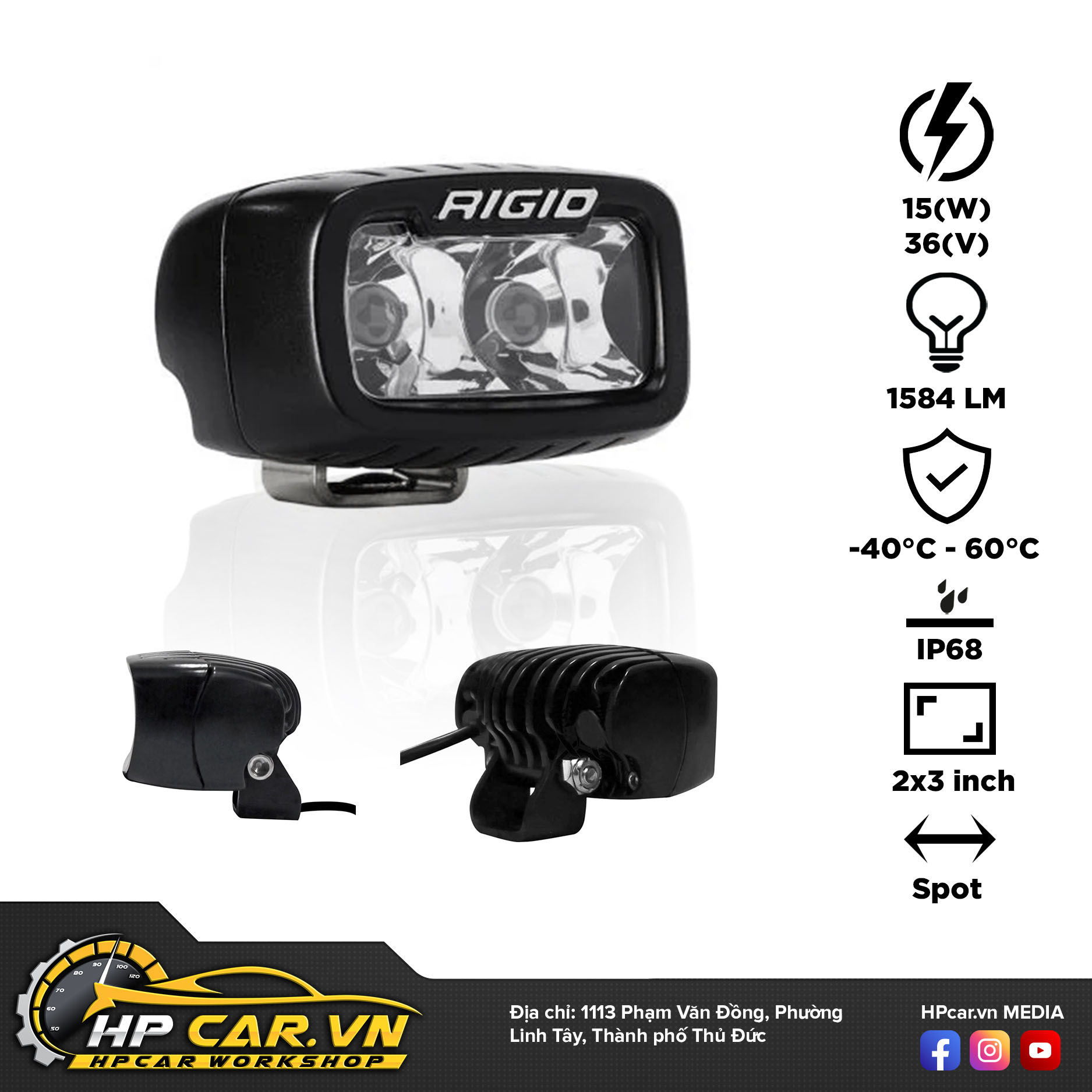 Đèn Led bar Rigid SR-M Pro chính hãng