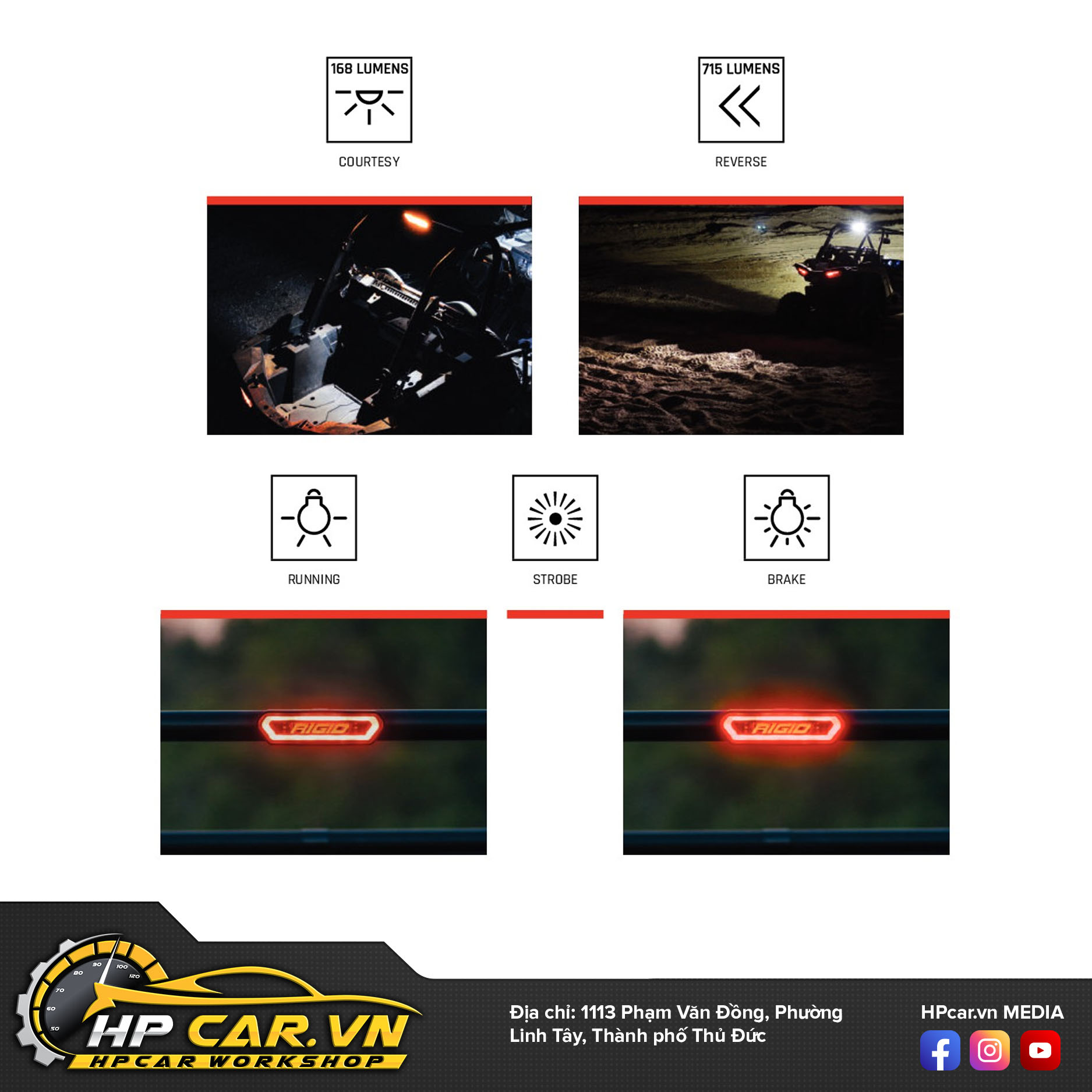 Đèn Led bar Rigid Chase chất lượng cao