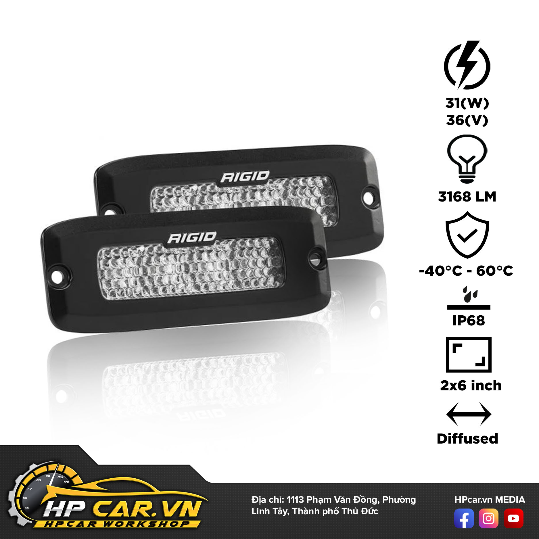 Đèn Led bar Rigid SR-Q Pro chính hãng