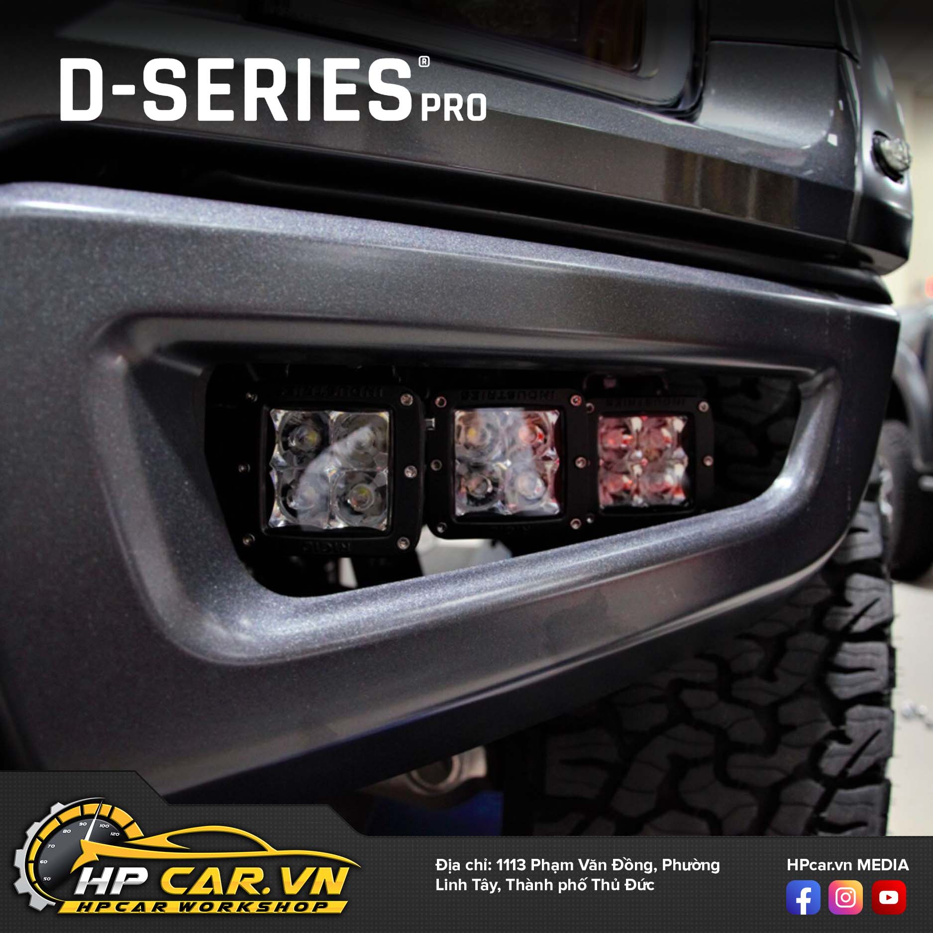 Đèn Led bar Rigid D-Series Pro cho xe ô tô