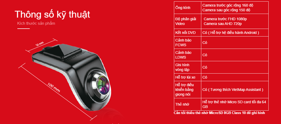 Camera VIETMAP V5 16 thông số Camera hành trình Vietmap V5