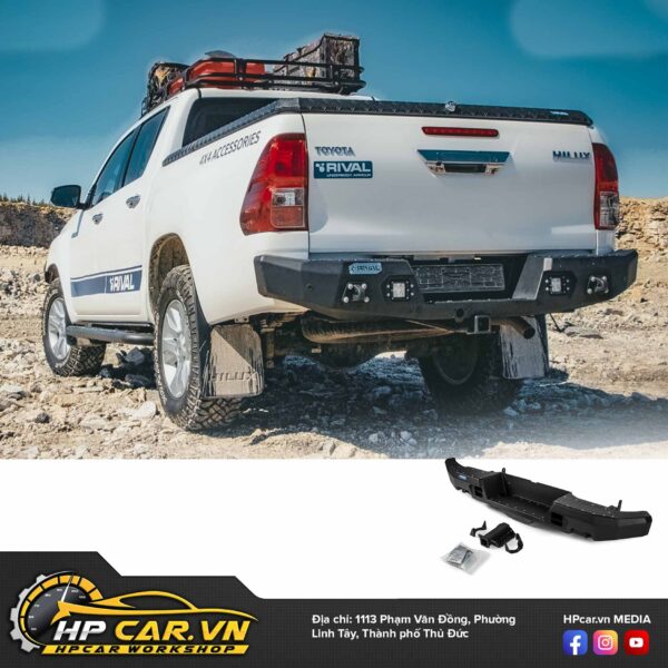 CẢN SAU RIVAL HỢP KIM NHÔM CHO TOYOTA HILUX 11 Cản Rival cho Toyota Hilux