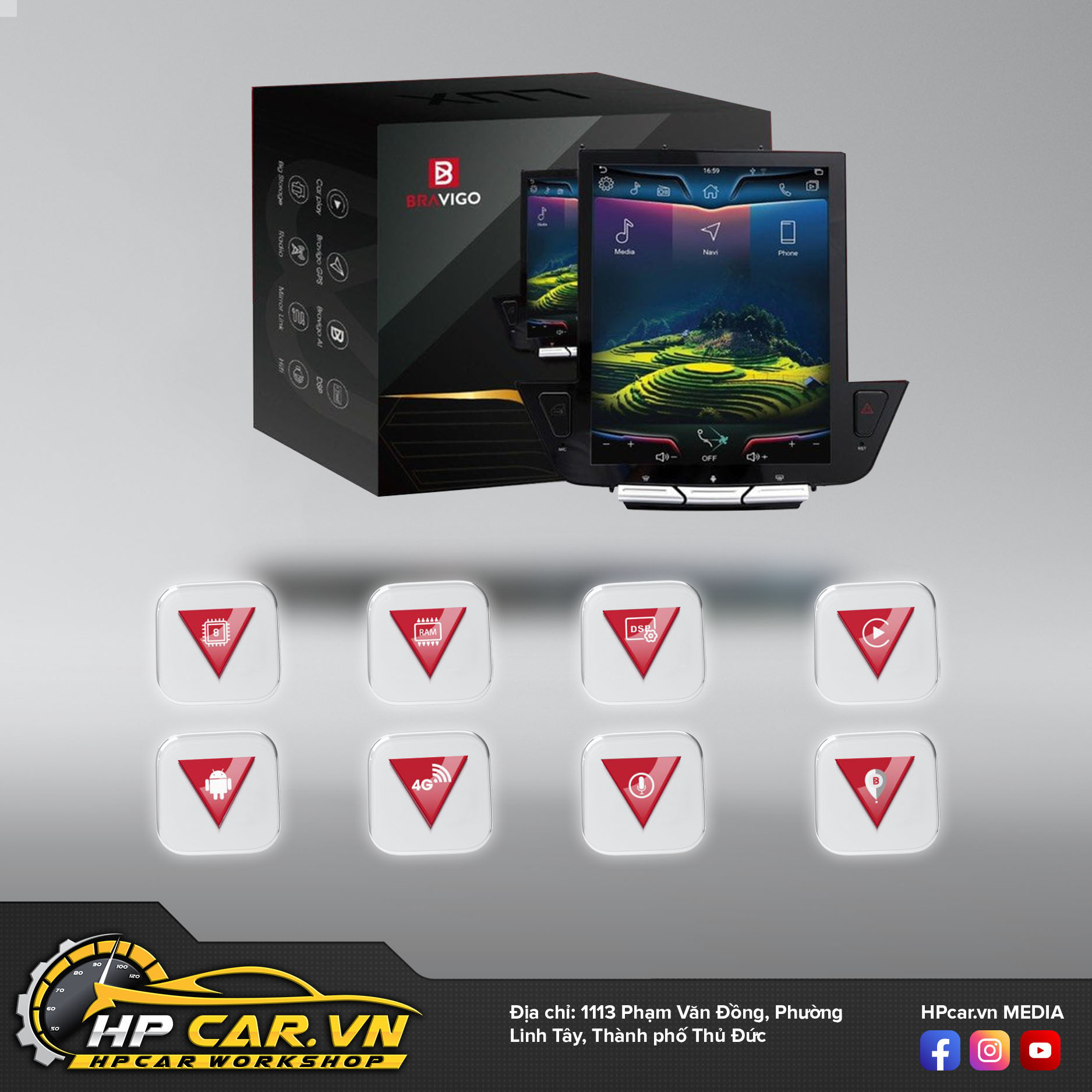 Đánh giá màn hình ô tô Bravigo lux v2 từ HPCar.vn 11 Tính năng của màn hình Bravigo lux v2