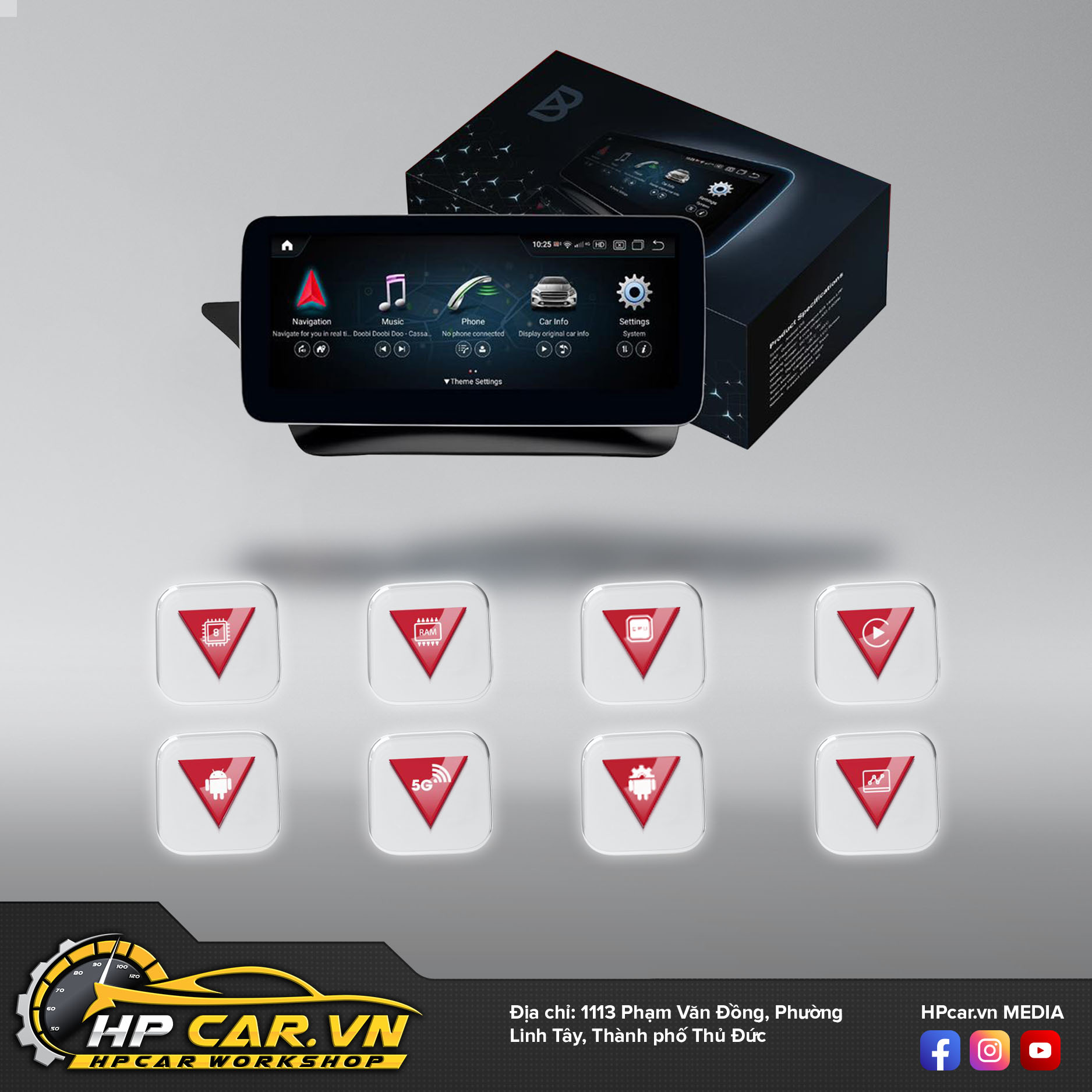 Màn hình Android Bravigo dành cho xe Mercedes 10 Màn hình Android Bravigo dành cho xe Mercedes