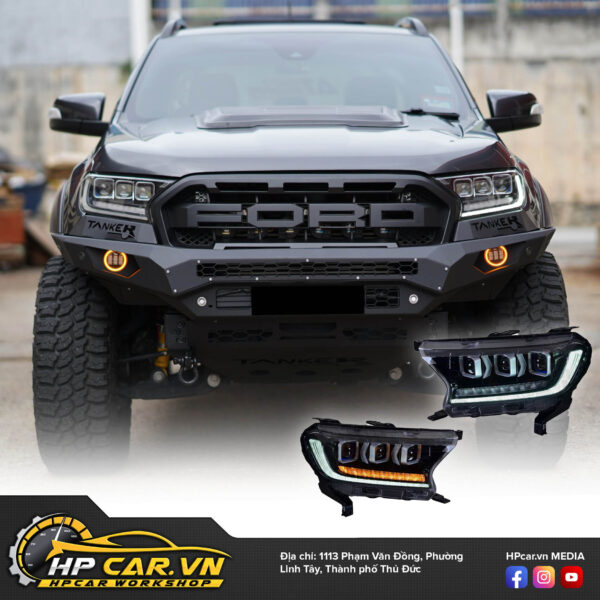 CỤM ĐÈN PHA BI LED 3 BEAM 10 đơn vị thi công cụm đèn pha Bi LED 3 Beam