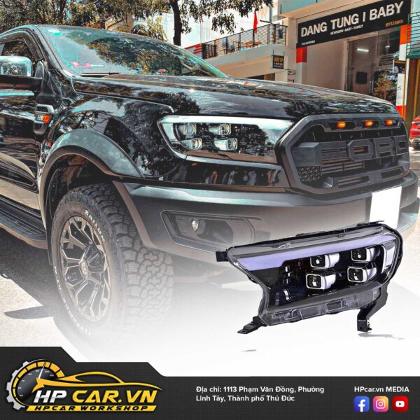 CỤM ĐÈN PHA BI LED 4 BEAM 14 đơn vị thi công Cụm đèn Pha Bi led 4 Beam