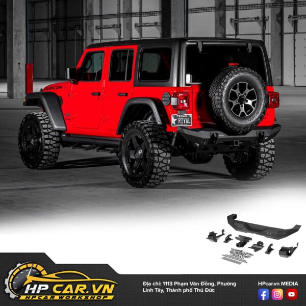 CẢN SAU RIVAL HỢP KIM NHÔM CHO JEEP WRANGLER 14 Xe Jeep Wrangler