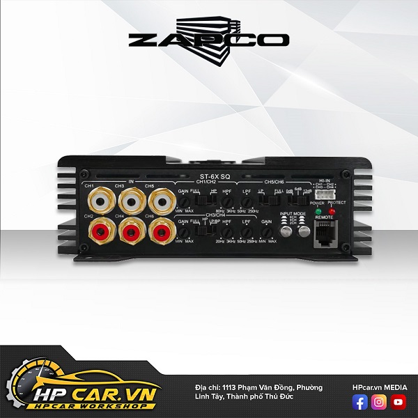 ÂM LY ZAPCO ST-6X SQ 9 thông số âm ly ZAPCO ST-6X SQ