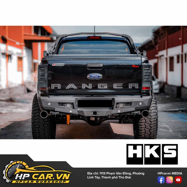ỐNG XẢ HKS LEGAMAX CARBON DUAL TAIL CHO FORD RANGER RAPTOR 13 độ ống xả HKS Legamax Carbon Dual Tail