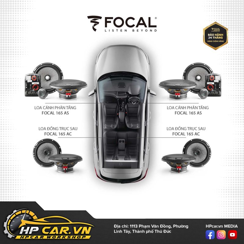 Cấu hình âm thanh xe hơi Focal 165 AS/ 165 AC âm thanh xe hơi Focal 165 AS/ 165 AC