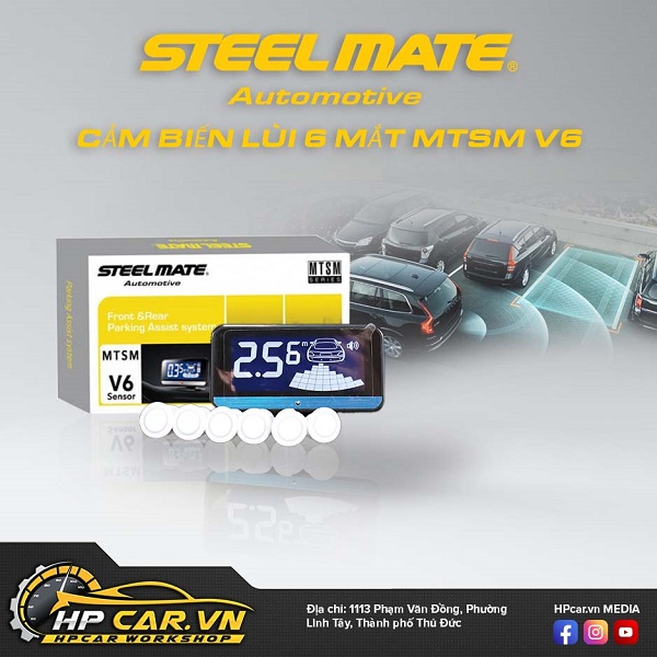 CẢM BIẾN LÙI 6 MẮT MTSM V6 6 Cảm biến lùi 6 mắt MTSM V6