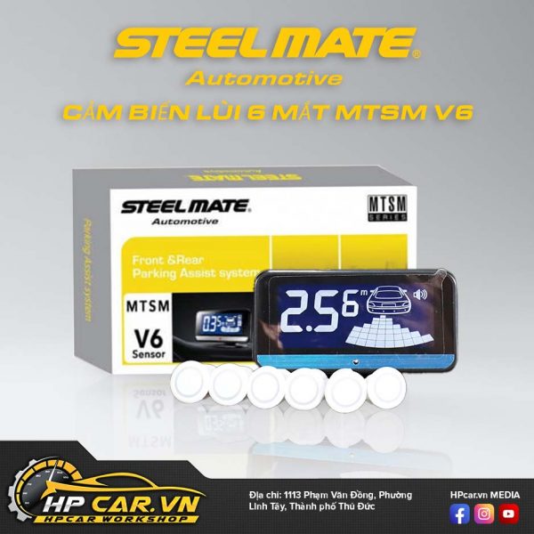 CẢM BIẾN LÙI 6 MẮT MTSM V6 7 tính năng Cảm biến lùi 6 mắt MTSM V6