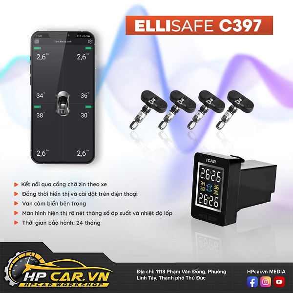 Hệ Thống Cảm Biến Cảnh Báo Áp Suất Lốp Cho Xe Honda TPMS C393 Hệ Thống Cảm Biến Cảnh Báo Áp Suất Lốp Cho Xe Honda TPMS C393