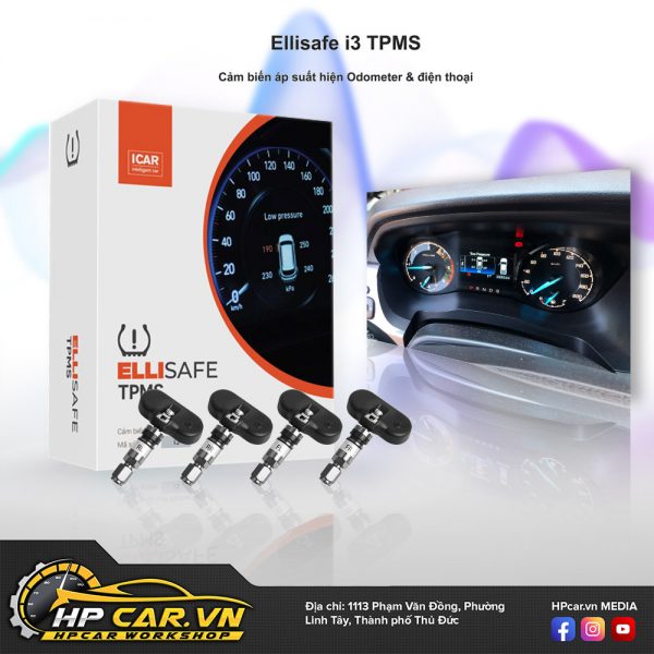 Cảm Biến Áp Suất Lốp Theo Xe FORD – Ellisafe I38 bao gồm 4 cảm biến gắn trong lốp đặc điểm Cảm biến áp suất lốp theo xe Ford ELLISAFE i38