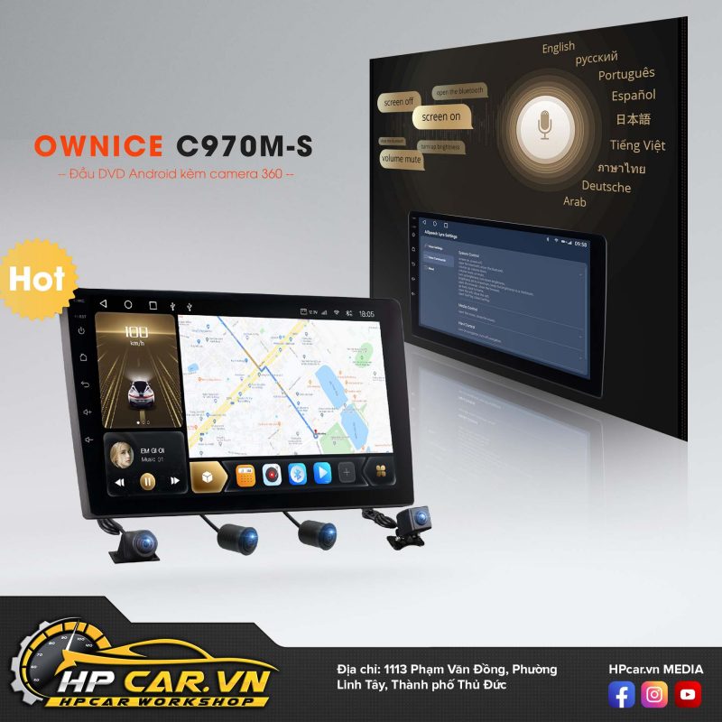 Đầu Android Ownice C970M Premium hỗ trợ đa ngôn ngữ tinh nang cua dau Android Ownice C970M Premium