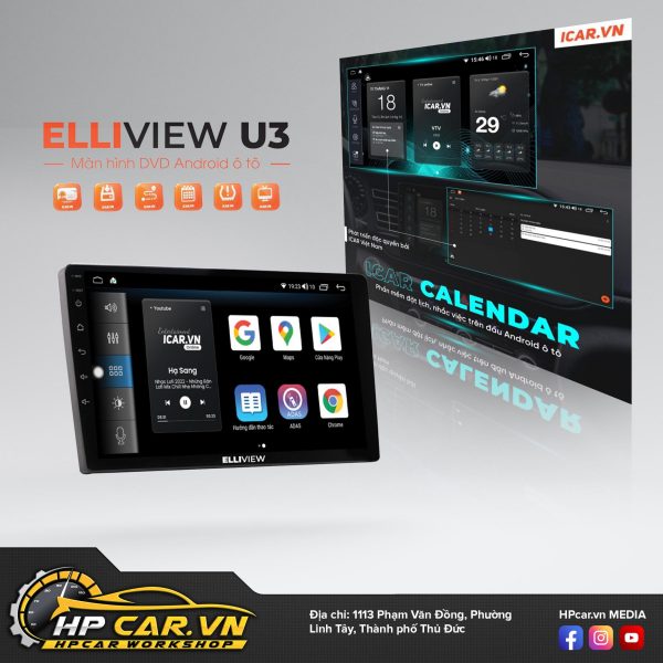 thông số Màn Hình DVD Android Ô Tô Elliview U3 [2GB32GB]