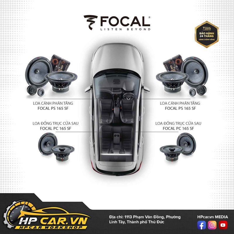 Cấu hình âm thanh xe hơi Focal PS 165 SF/ PC 165 SF Cấu hình âm thanh xe hơi Focal PS 165 SF/ PC 165 SF