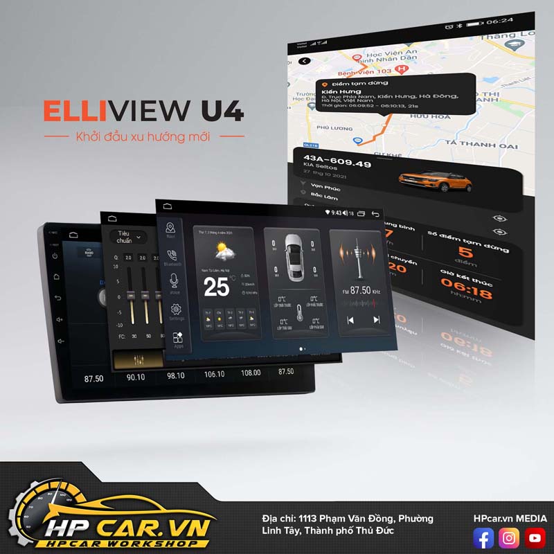 Màn Hình Android Elliview U4 Premium sử dụng điều khiển không dây hiện đại tính năng của Màn Hình Android Elliview U4 Premium