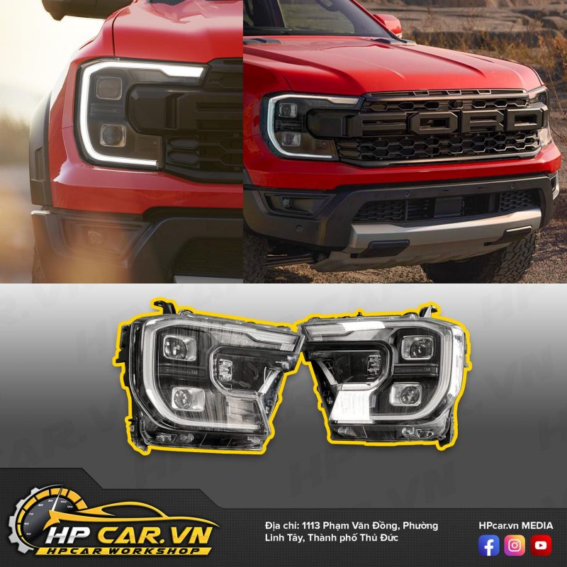 ĐÈN PHA BI LED FORD RANGER 2023 6 uu diem khi do den pha bi led Ford Ranger 2023
