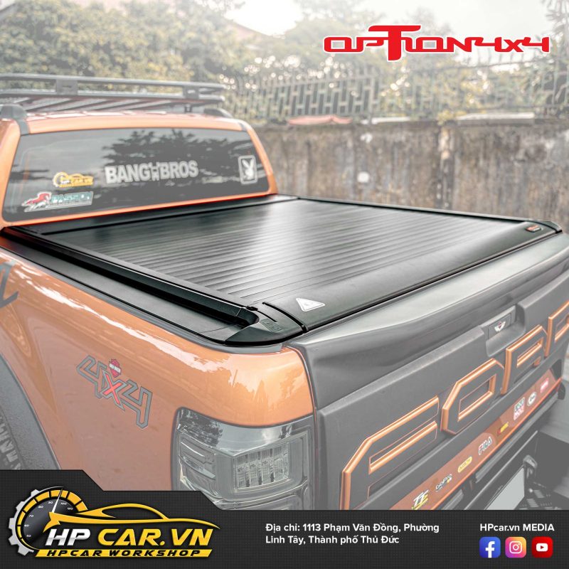 Nắp thùng cuộn điện Option 4×4 giúp bảo vệ hàng hóa trong thùng xe phu kien nap thung cuon dien option 4x4