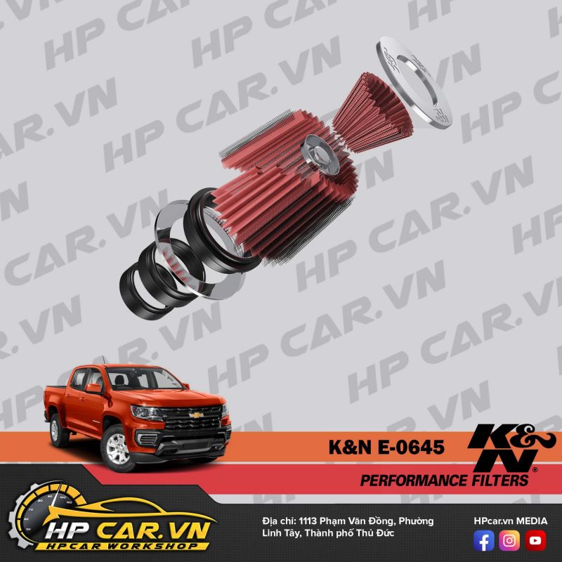 LỌC GIÓ K&N E-0645 CHO CHEVROLET COLORADO 17 tinh nang noi bat cua loc gio k&n e-0645 cho chevrolet colorado