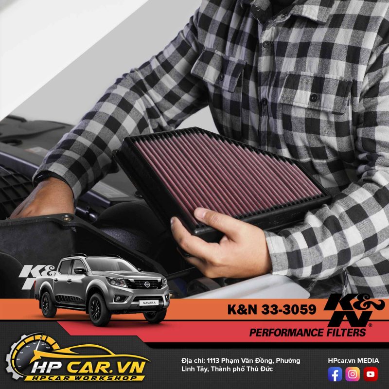 LỌC GIÓ K&N 33-3059 CHO NISSAN NAVARA 17 uu diem loc gio k&n 33-3059 cho nissan navara