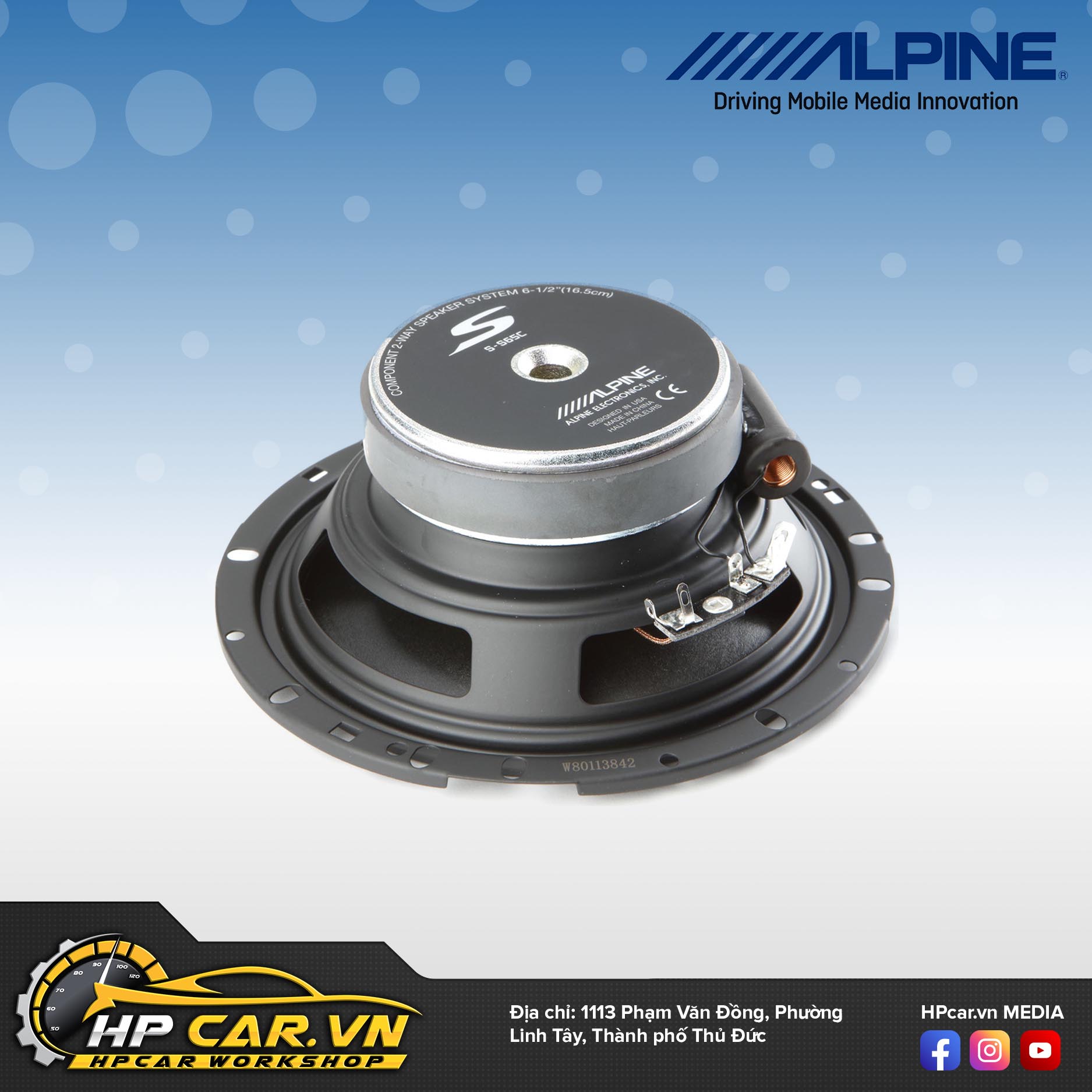 Alpine S-S65C 15 Hpcar là địa chỉ độ loa cánh Alpine S-S65C uy tín