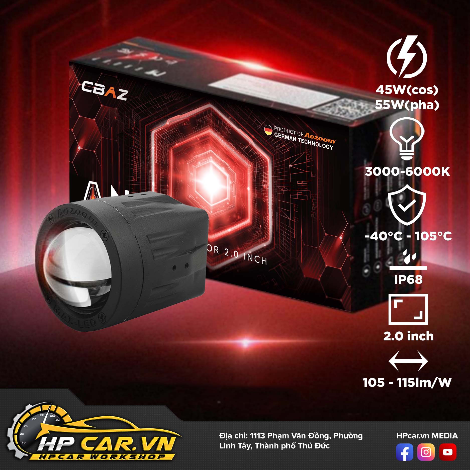 Aozoom LED ANT FOG LIGHT 2.0 INCH 10 Aozoom LED ANT FOG LIGHT 2.0 INCH