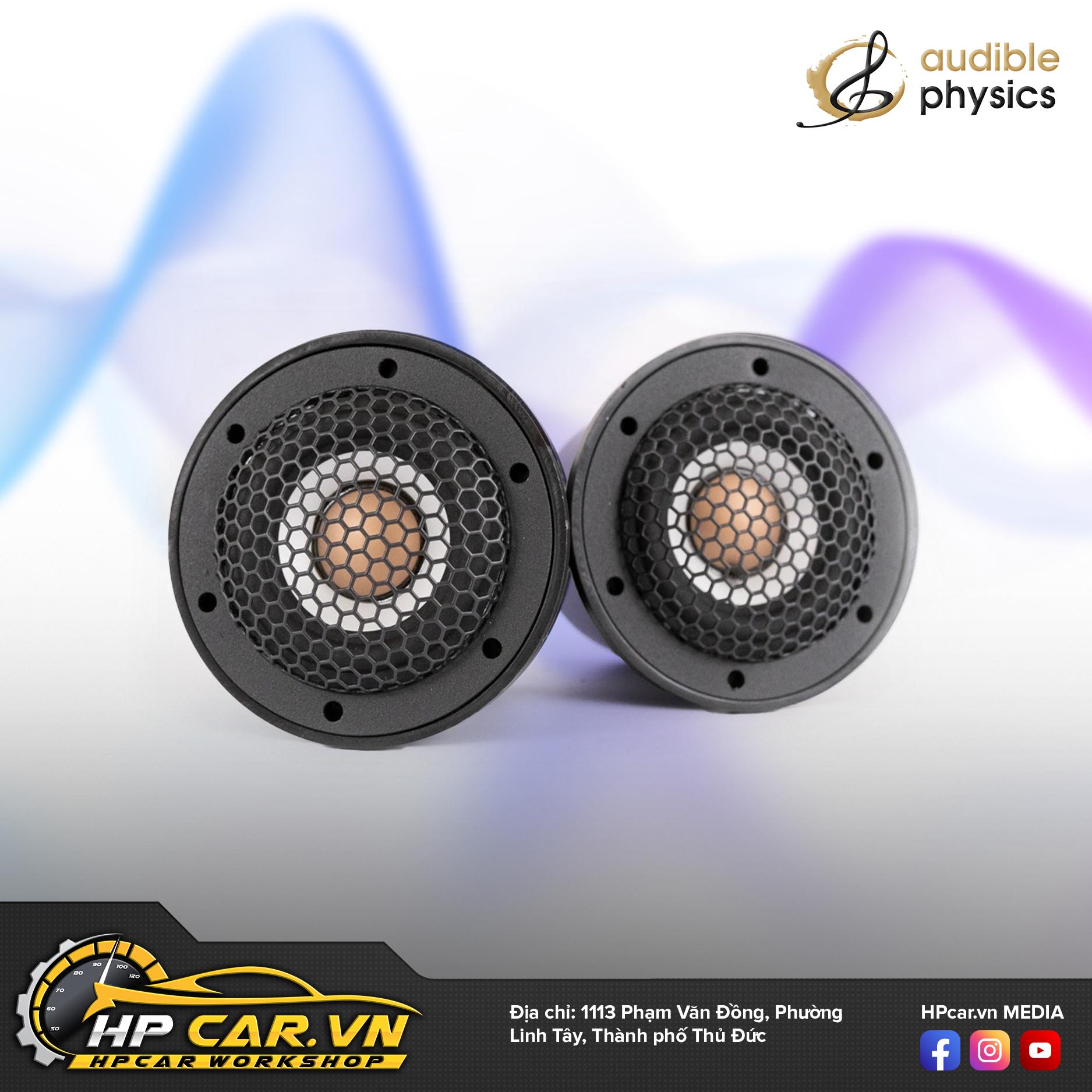 LOA TRUNG TÂM & 2 LOA CỘT D audible physics ram 2 9 lắp độ loa Audible Physics RAM 2