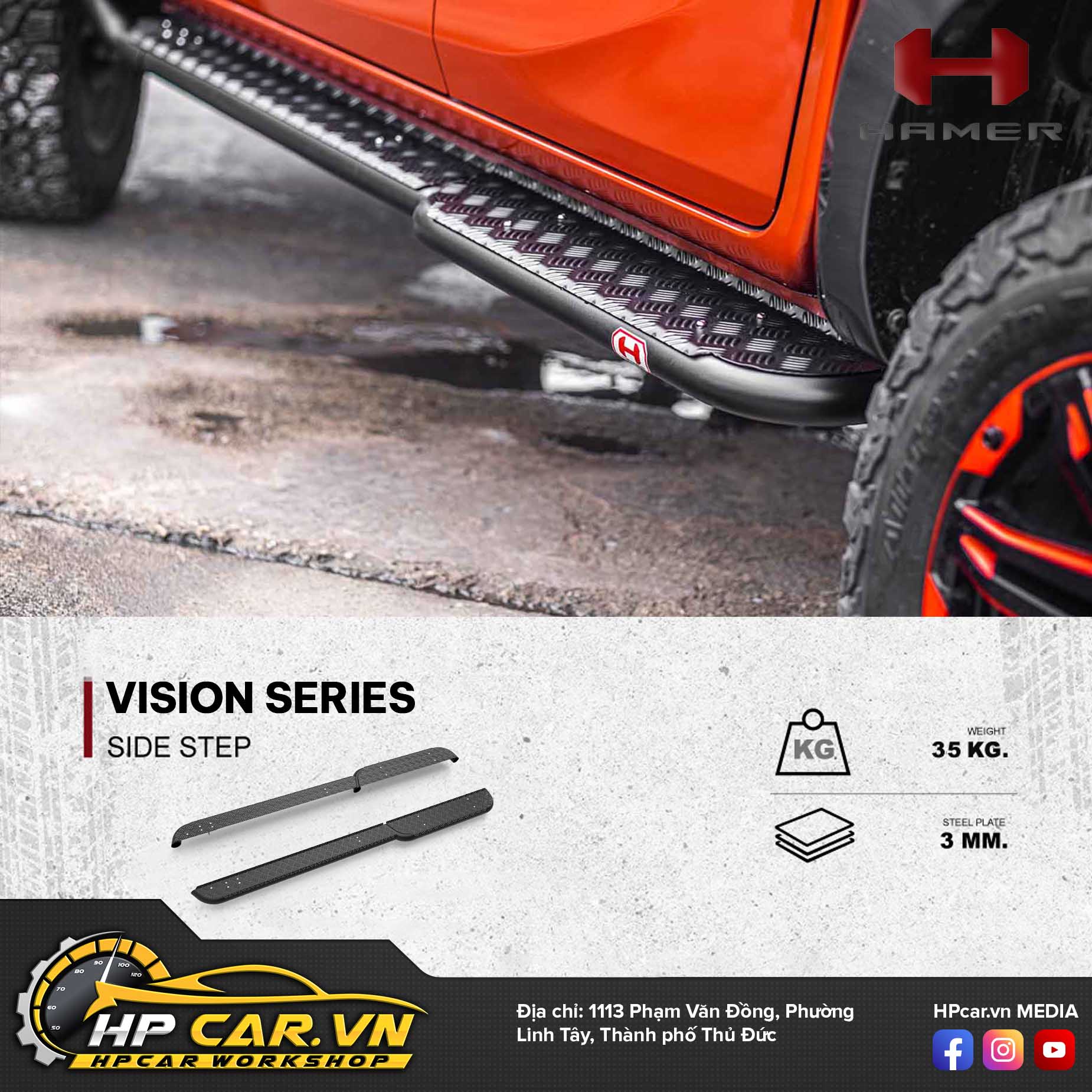Bệ bước chân VISION SERIES SIDE STEPS FOR FORD RANGER NEXT GEN 2022+ 4 Bệ bước chân VISION SERIES SIDE STEPS FOR FORD RANGER NEXT GEN 2022+