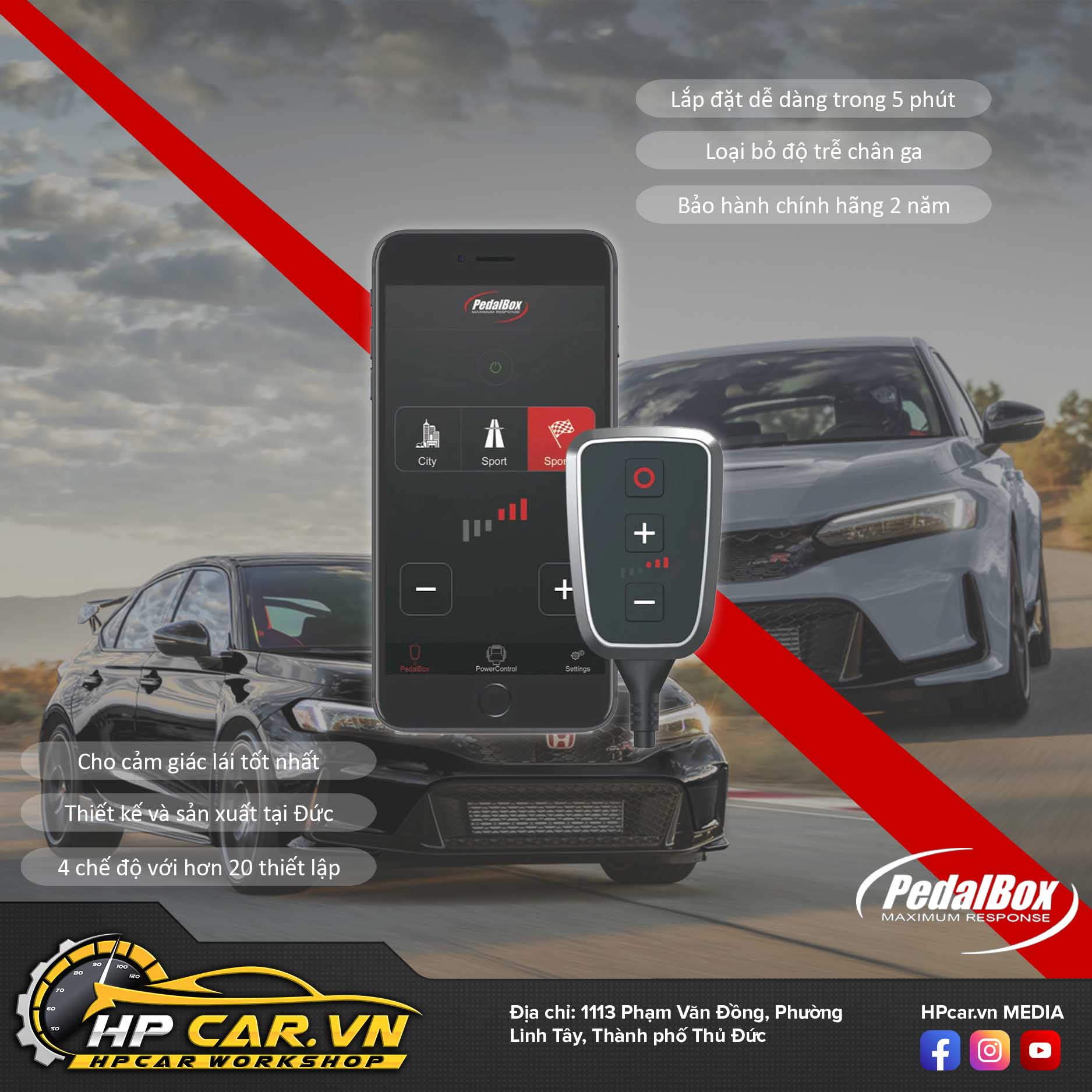 CHÍP CHÂN GA PEDALBOX DÒNG XE HONDA