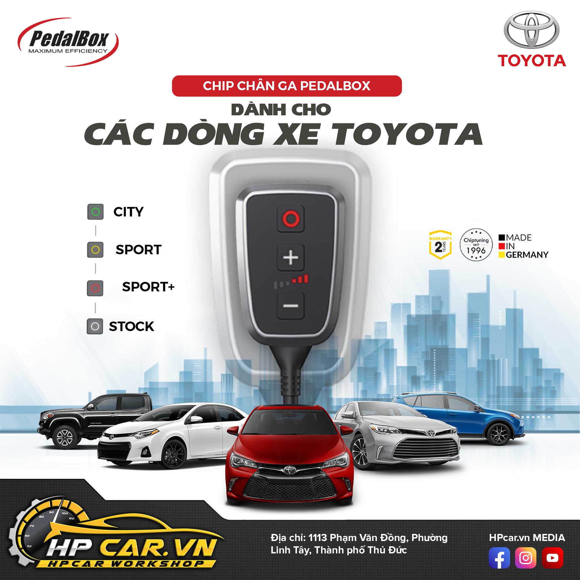 CHÍP CHÂN GA PEDALBOX DÒNG XE TOYOTA 13 CHÍP CHÂN GA PEDALBOX DÒNG XE TOYOTA