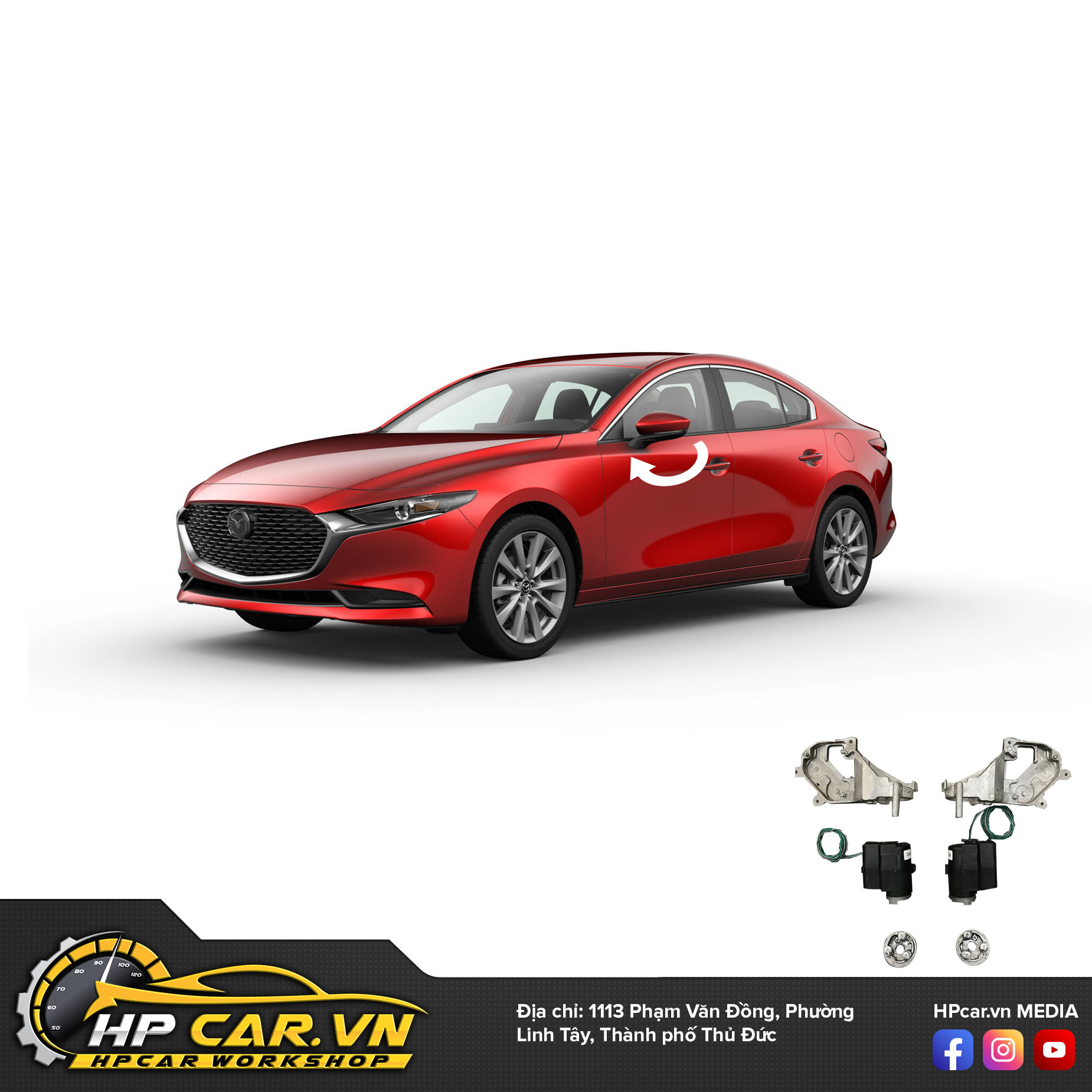 Gập gương tự động MAZDA 3 9 Lợi ích Gập gương tự động MAZDA 3