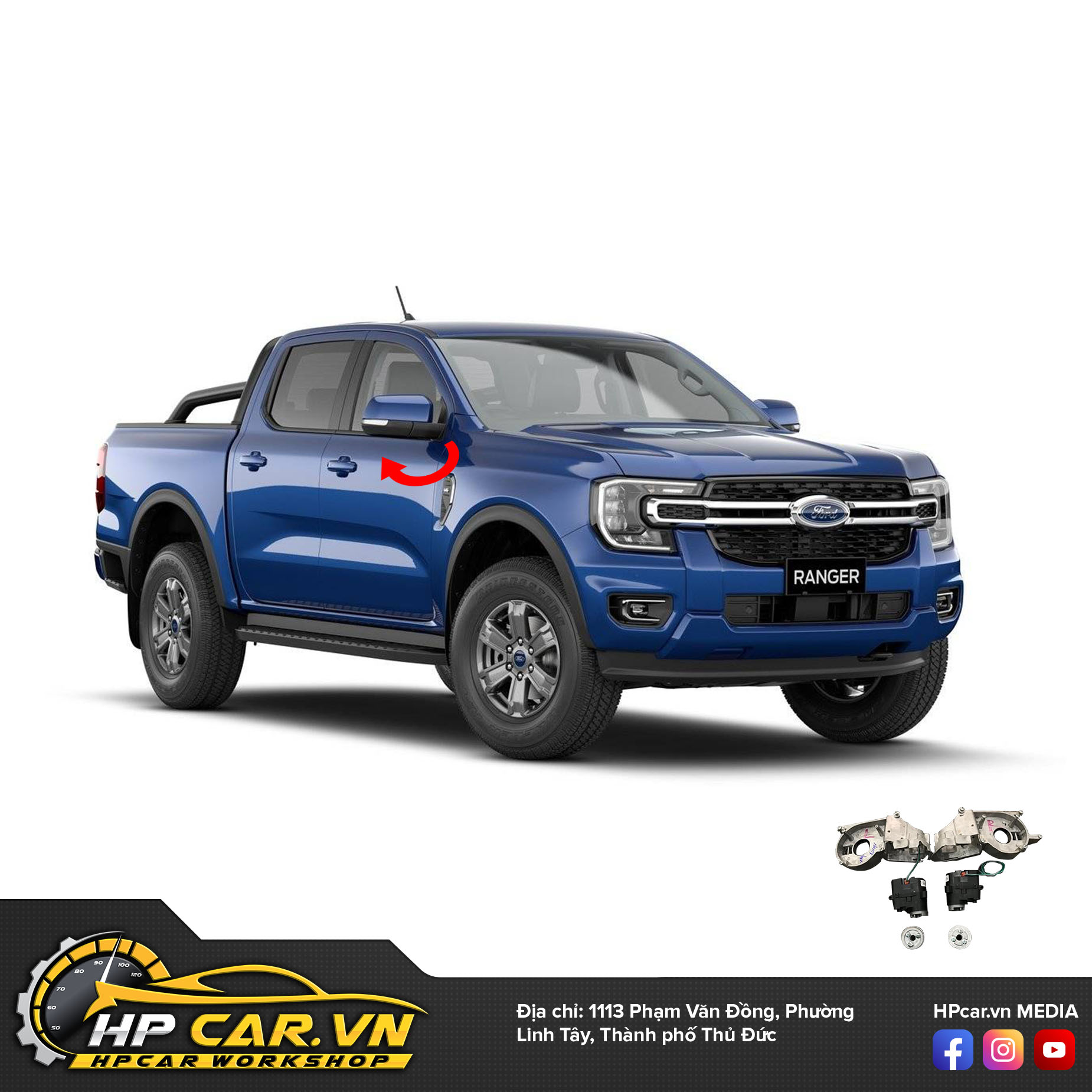 Gập gương tự động Ranger 9 Ưu điểm khi độ Gập gương tự động Ranger