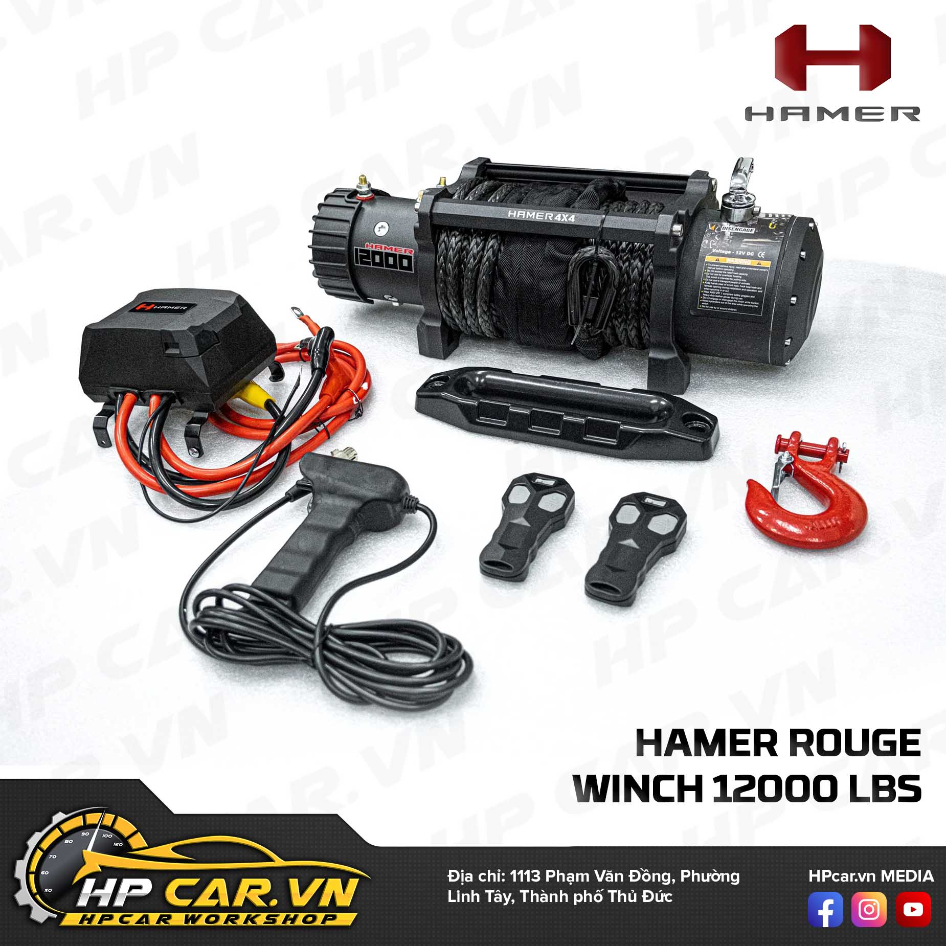 HAMER ROUGE WINCH 12000 LBS 10 Thông số kỹ thuật HAMER ROUGE WINCH 12000 LBS