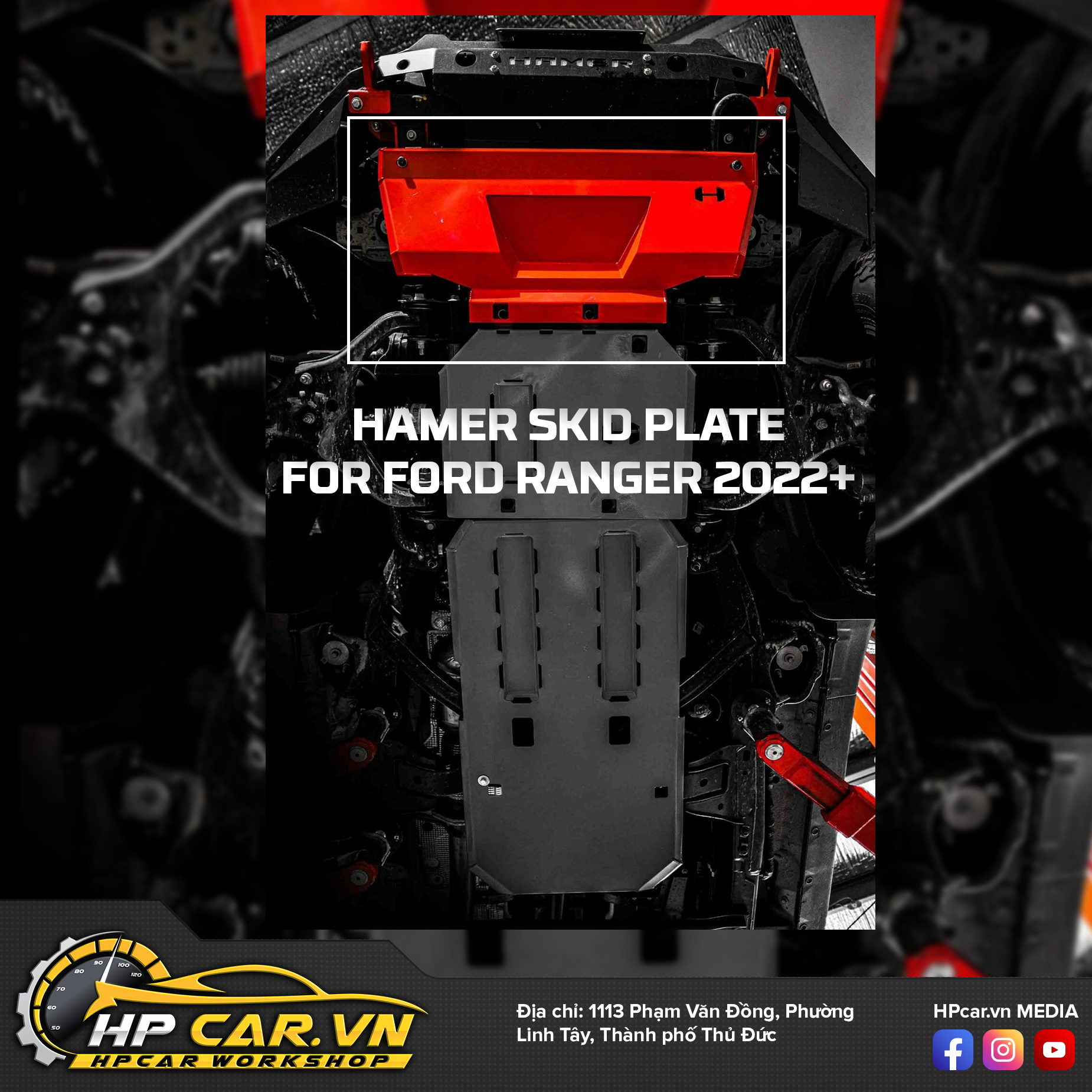 HAMER SKID PLATE FOR FORD RANGER 2022+ 19 HAMER SKID PLATE FOR FORD RANGER 2022+