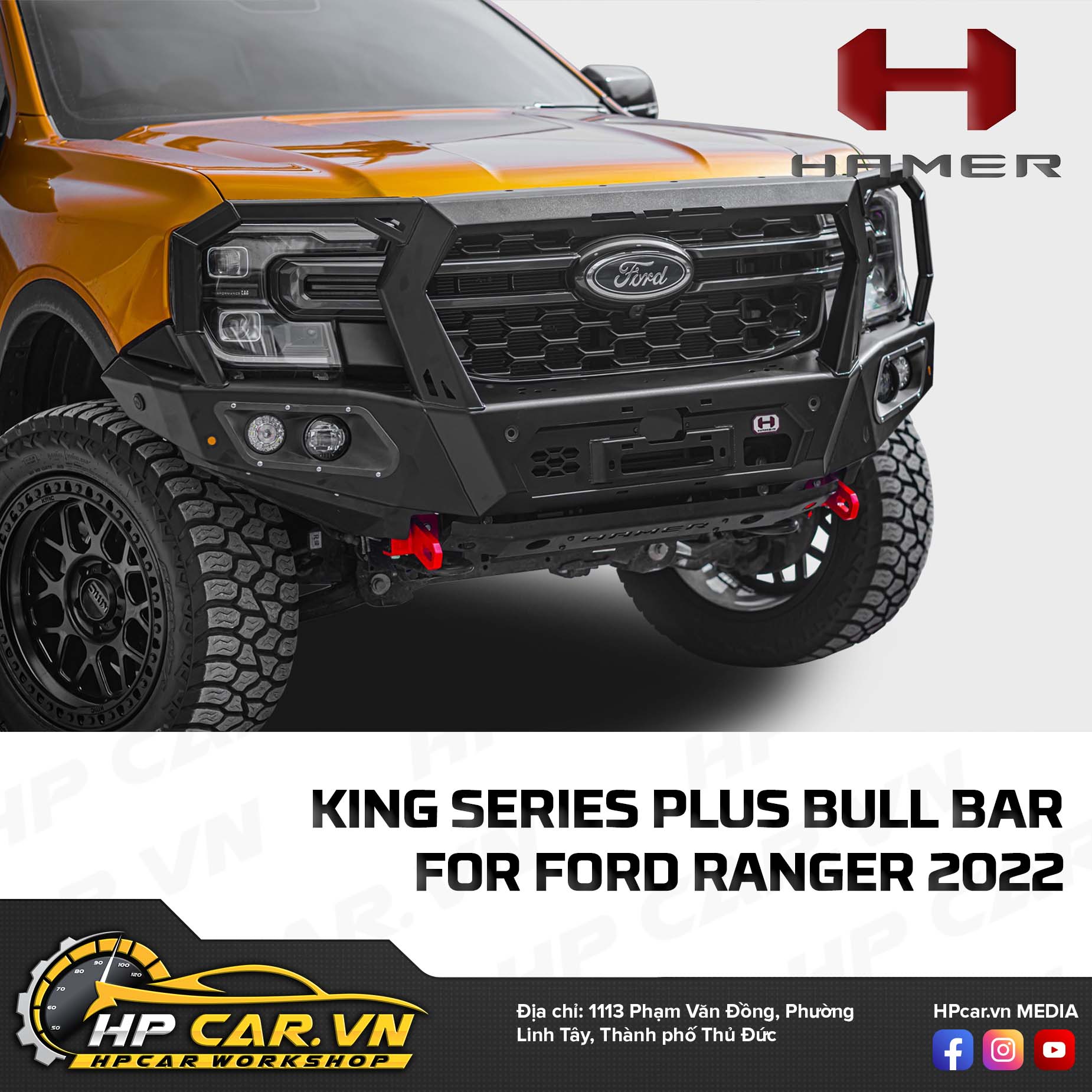 KING SERIES PLUS BULL BAR FOR FORD RANGER 2022