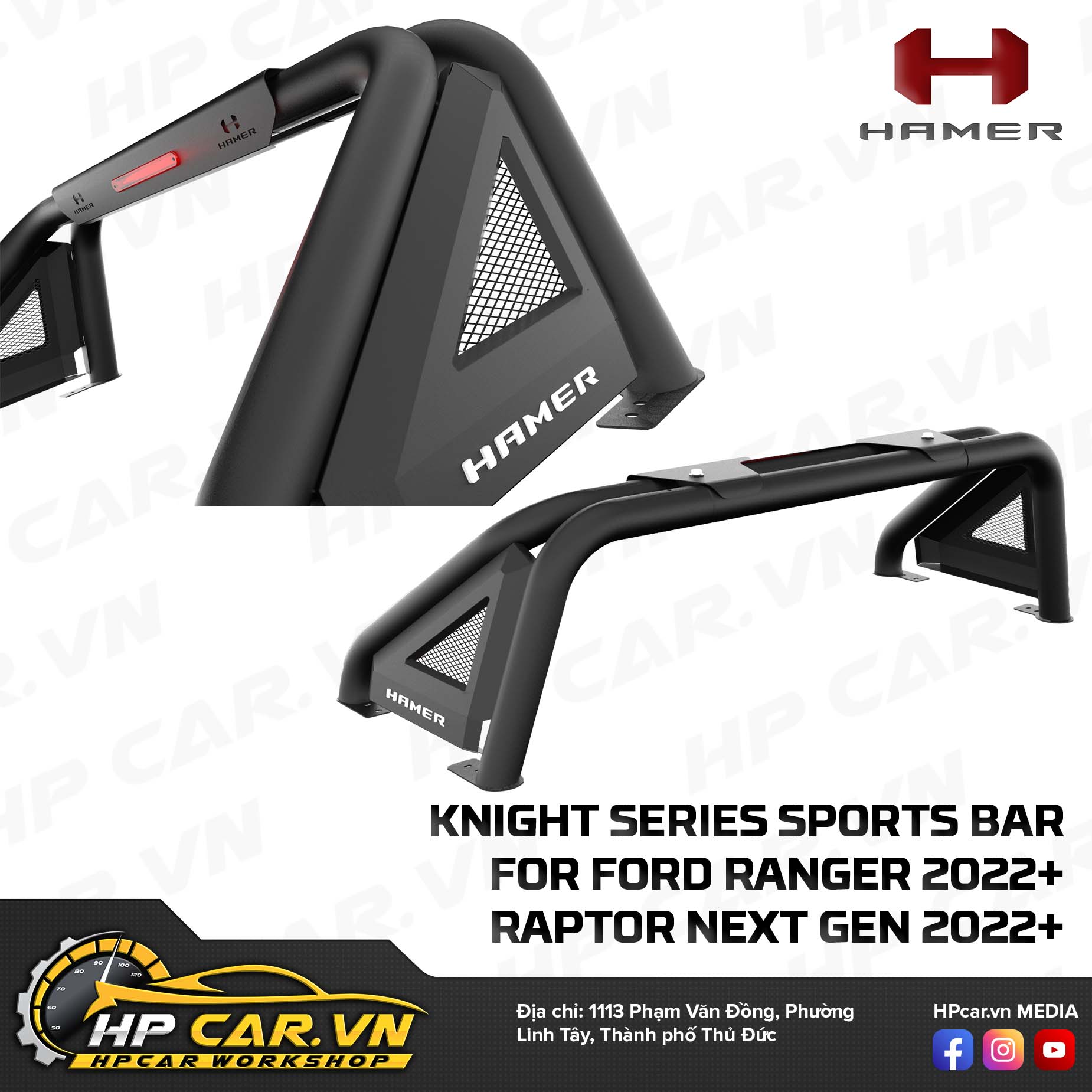 KNIGHT SERIES SPORTS BAR FOR FORD RANGER 2022- RAPTOR NEXT GEN 2022 11 KNIGHT SERIES SPORTS BAR FOR FORD RANGER 2022- RAPTOR NEXT GEN 2022