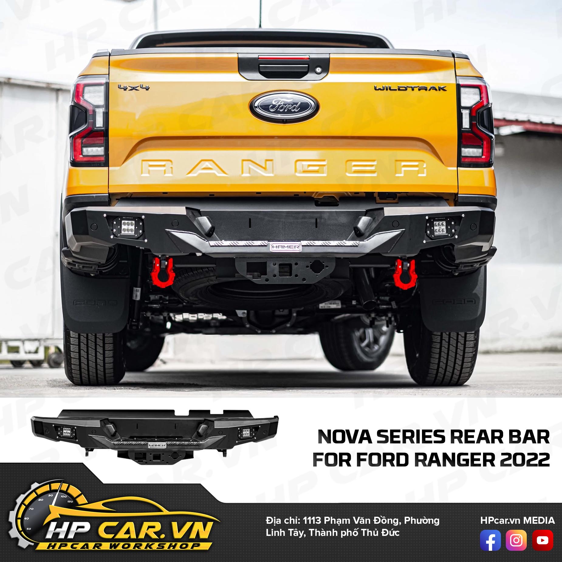 NOVA SERIES REAR BAR FOR FORD RANGER (2022 – PRESENT) 15 NOVA SERIES REAR BAR FOR FORD RANGER (2022 – PRESENT)