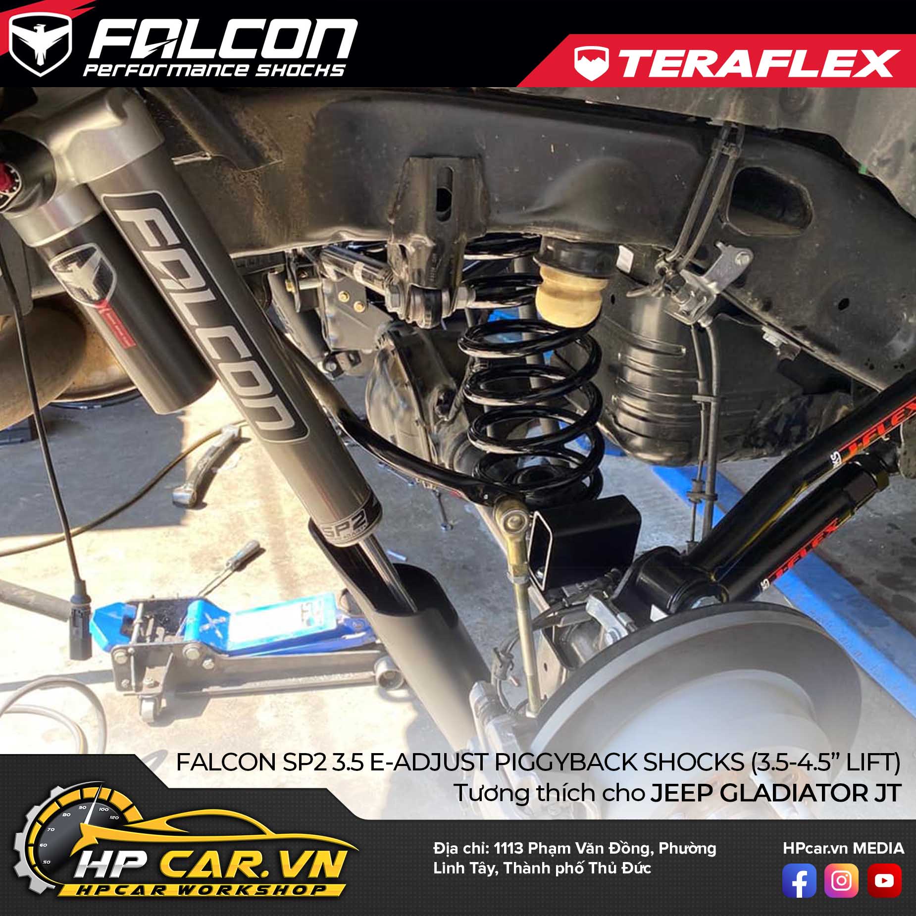 PHUỘC FALCON SP2 3.5 E-ADJUST PIGGYBACK SHOCKS CHO JEEP GLADIATOR JT (3.5-4.5” LIFT) 17 PHUỘC FALCON SP2 3.5 E-ADJUST PIGGYBACK SHOCKS (3.5-4.5” LIFT) CHO JEEP GLADIATOR JT