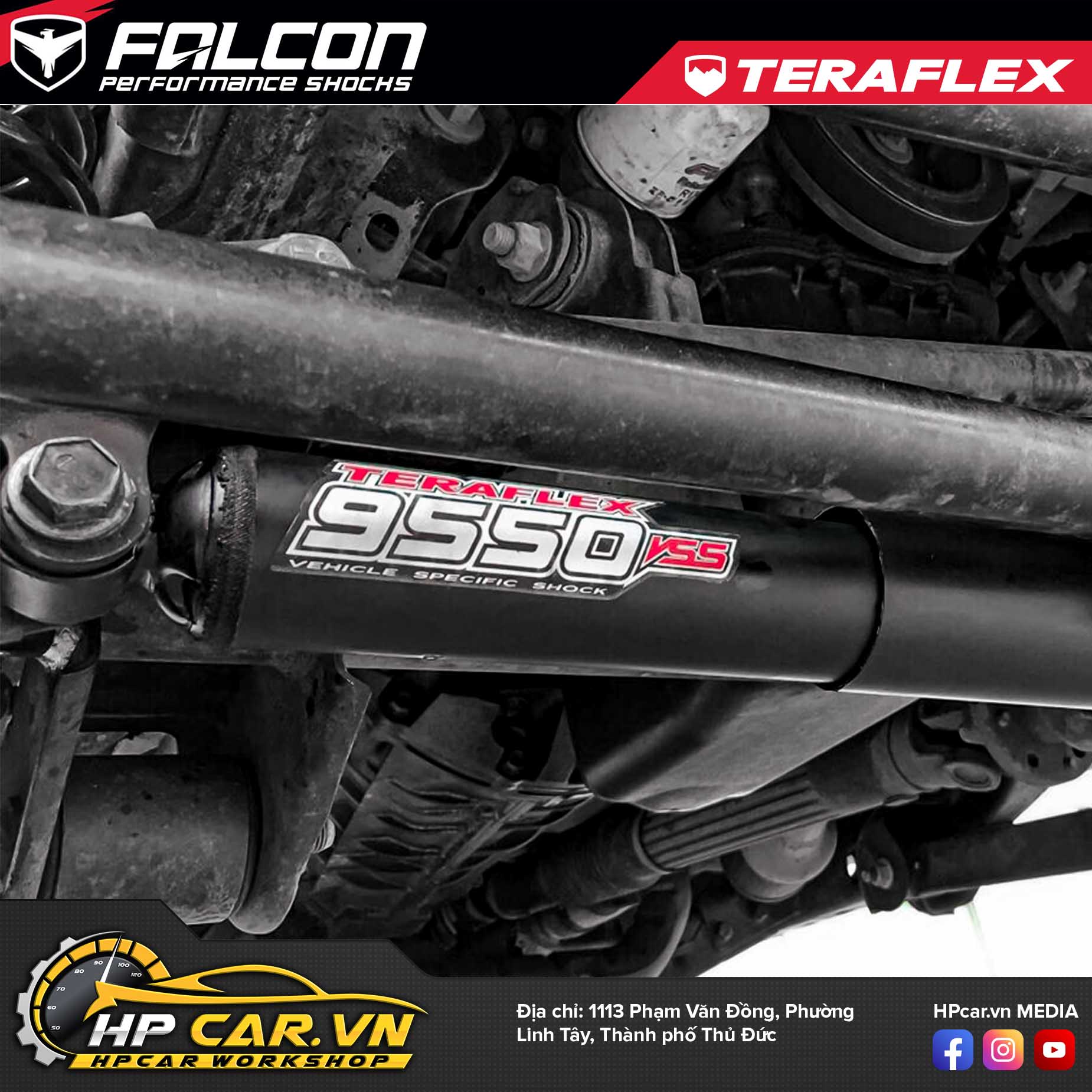 PHUỘC TRỢ LỰC LÁI TERAFLEX 9550 VSS STEERING STABILIZER – STOCK TIE ROD (0-6” LIFT) 12 PHUỘC TRỢ LỰC LÁI TERAFLEX 9550 VSS STEERING STABILIZER – STOCK TIE ROD (0-6” LIFT)