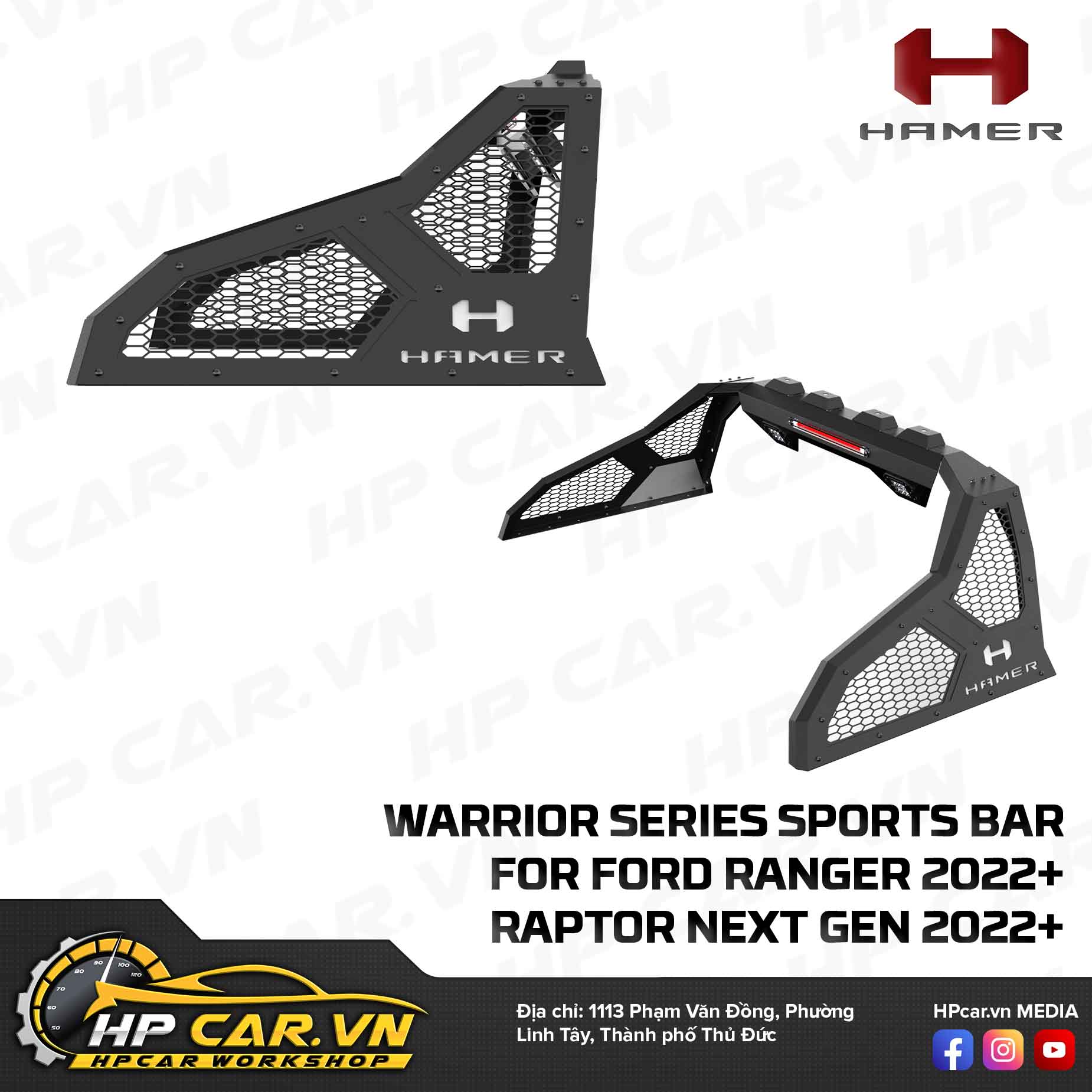 WARRIOR SERIES SPORTS BAR FOR FORD RANGER 2022- RAPTOR NEXT GEN 2022